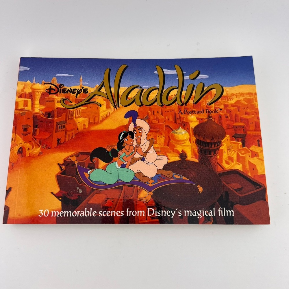 Disney Aladdin Postcard Book 1993 Vintage 30 Scenes Running Press Unused‎